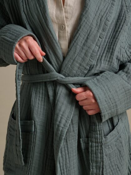 Unisex Dream Cotton Robe, Sea