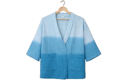 Lightblue Tie Dye Cotton Gauze